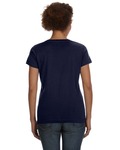 LAT 3507 Ladies' V-Neck Fine Jersey T-Shirt Back Thumbnail