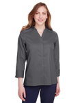 Devon & Jones DG560W Ladies' Crown  Collection Stretch Broadcloth 3/4 Sleeve Blouse Front Thumbnail