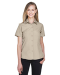 Harriton M560W Ladies' Barbados Textured Camp Shirt Front Thumbnail