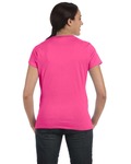 hanes sl04 ladies nano-t ® cotton t-shirt Back Thumbnail