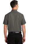 port authority s664 short sleeve superpro ™ twill shirt Back Thumbnail