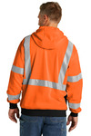 CornerStone CSF300 A107 Class 3 Heavy-Duty Fleece Full-Zip Hoodie Back Thumbnail