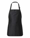 q-tees q4250 full-length apron with pouch pocket Front Thumbnail