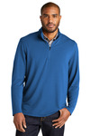 Port Authority K825 Microterry 1/4-Zip Pullover Front Thumbnail
