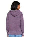 LAT 3536 Ladies' Vintage Wash Fleece Hooded Sweatshirt Back Thumbnail