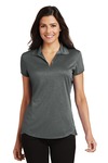 port authority l576 ladies trace heather polo Front Thumbnail