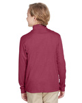 Team 365 TT31HY Youth Zone Sonic Heather Performance Quarter-Zip Back Thumbnail
