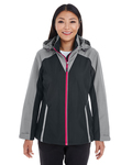 north end ne700w ladies' embark interactive colorblock shell with reflective printed panels Front Thumbnail