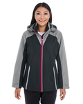 north end ne700w ladies' embark interactive colorblock shell with reflective printed panels Side Thumbnail