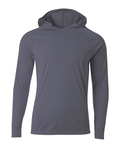 a4 n3409 men's cooling performance long-sleeve hooded t-shirt Front Thumbnail