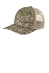 port authority c114 digi camo snapback trucker cap Front Thumbnail