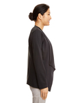 devon & jones dp465w ladies' perfect fit™ draped open blazer Side Thumbnail