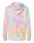 MV Sport W1162 Women’s Courtney Burnout V-Notch Hooded Sweatshirt Back Thumbnail