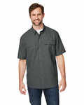 dri duck 4445dd men's crossroad dobby short-sleeve woven shirt Front Thumbnail