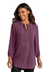 port authority lw713 ladies 3/4-sleeve textured crepe tunic Front Thumbnail