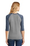 District DM136L Women's Perfect Tri ® 3/4-Sleeve Raglan Back Thumbnail