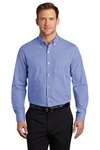 port authority w644 broadcloth gingham easy care shirt Front Thumbnail