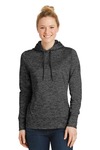 sport-tek lst225 ladies posicharge ® electric heather fleece hooded pullover Front Thumbnail
