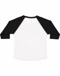 rabbit skins rs3330 toddler baseball fine jersey three-quarter sleeve tee Back Thumbnail