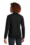 sport-tek lst857 ladies sport-wick ® stretch full-zip cadet jacket Back Thumbnail