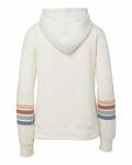 mv sport w22732 women's striped sleeves full-zip hooded sweatshirt Back Thumbnail