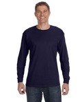 Hanes 5586 Authentic-T ® 100% Cotton Long Sleeve T-Shirt Back Thumbnail