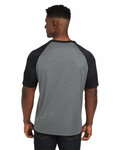 Team 365 TT62 Unisex Zone Colorblock Raglan T-Shirt Back Thumbnail