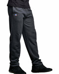 russell athletic 82ansm cotton rich open bottom sweatpants Side Thumbnail