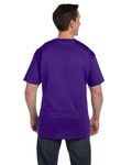 hanes 5190p beefy-t ® - 100% cotton t-shirt with pocket Back Thumbnail