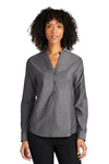 port authority lw382 ladies long sleeve chambray easy care shirt Front Thumbnail
