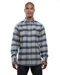 Burnside B8210 Men's Plaid Flannel Shirt Side Thumbnail