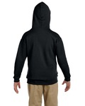 jerzees 996y youth 8 oz. nublend® fleece pullover hooded sweatshirt Back Thumbnail