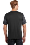 sport-tek st371 camohex colorblock tee Back Thumbnail