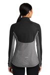 sport-tek lst854 ladies sport-wick ® stretch contrast 1/2-zip pullover Back Thumbnail