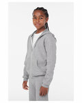 Bella + Canvas 3739Y Youth Sponge Fleece Full-Zip Hooded Sweatshirt Side Thumbnail