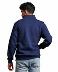 russell athletic 1z4hbm dri power® quarter-zip cadet collar sweatshirt Back Thumbnail