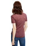 us blanks us333 ladies' scalloped hem short-sleeve scoop neck Back Thumbnail