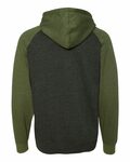 independent trading co. ind40rp raglan hooded sweatshirt Back Thumbnail