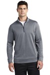 sport-tek st263 posicharge ® sport-wick ® heather fleece 1/4-zip pullover Front Thumbnail