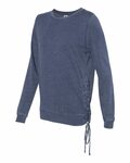 boxercraft v03 women’s enzyme-washed rally lace-up sweatshirt Side Thumbnail