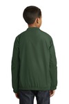 Sport-Tek YST72 Youth V-Neck Raglan Wind Shirt Back Thumbnail