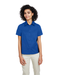 harriton m586w ladies' flash il colorblock short sleeve shirt Front Thumbnail