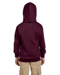 Hanes P473 Youth 7.8 oz. EcoSmart® 50/50 Pullover Hooded Sweatshirt Back Thumbnail
