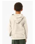 Bella + Canvas 3719Y Youth Sponge Fleece Pullover Hooded Sweatshirt Back Thumbnail
