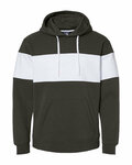 J America 8644 Men's Varsity Pullover Hooded Sweatshirt Front Thumbnail