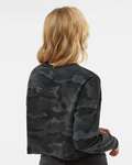 Independent Trading Co. AFX24CRP Women's Lightweight Cropped Crew Pullover Back Thumbnail