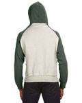 J America JA8885 Adult Vintage Heather Pullover Hood Back Thumbnail