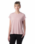 alternative 4461hm ladies' modal tri-blend raw edge muscle t-shirt Front Thumbnail