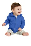 port & company car78izh infant core fleece full-zip hooded sweatshirt Front Thumbnail