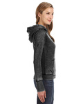 J America JA8912 Ladies' Zen Pullover Fleece Hood Side Thumbnail
